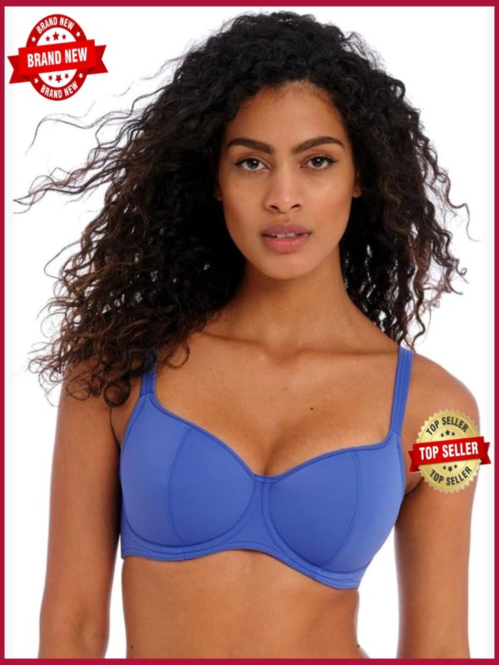 Sweetheart Underwire Bikini Top 38E Lightly Padded Foam Cups